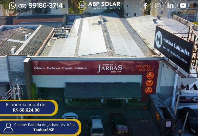 Imagem 1 - Energia Fotovoltaica / Solar - Padaria do Jarbas Avenida Itália, 1260
